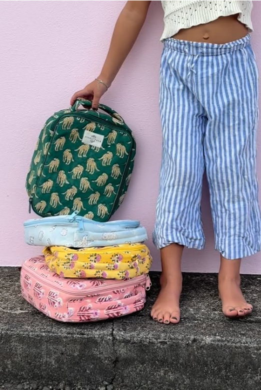 animal print lunch bag for packed lunches and picnics