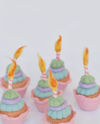 Pastel Birthday Wish Cupcake Felt Food - Juni Moon