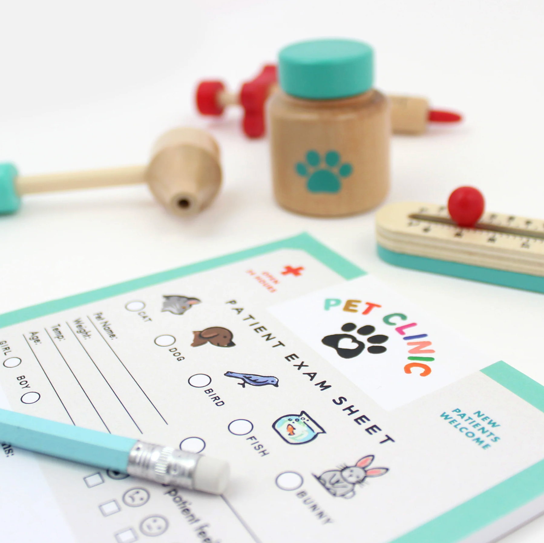Pet Clinic Tiny Town Pretend Play Notepad - Inklings Paperie