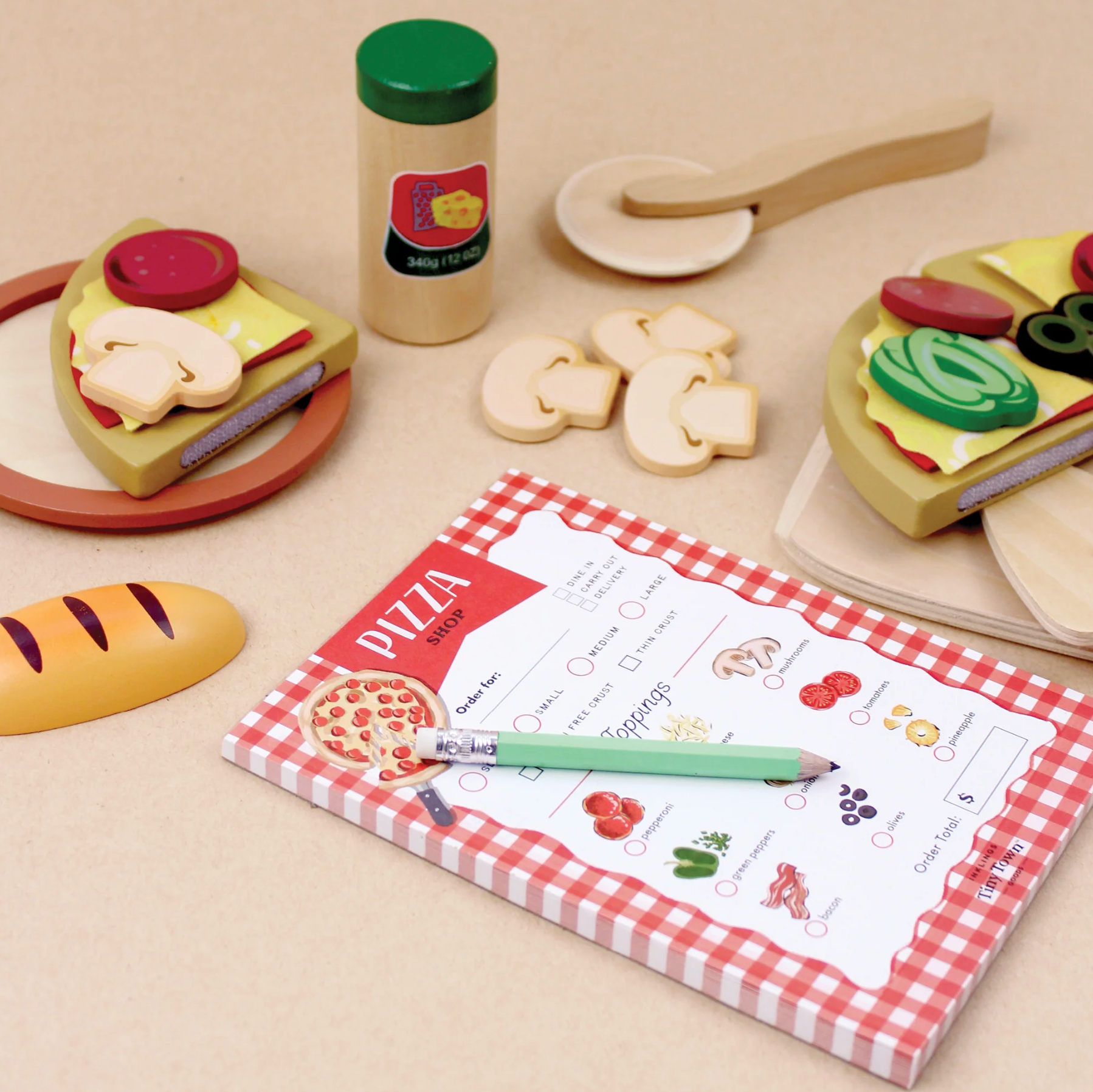 Pizza Shop Tiny Town Pretend Play Notepad - Inklings Paperie
