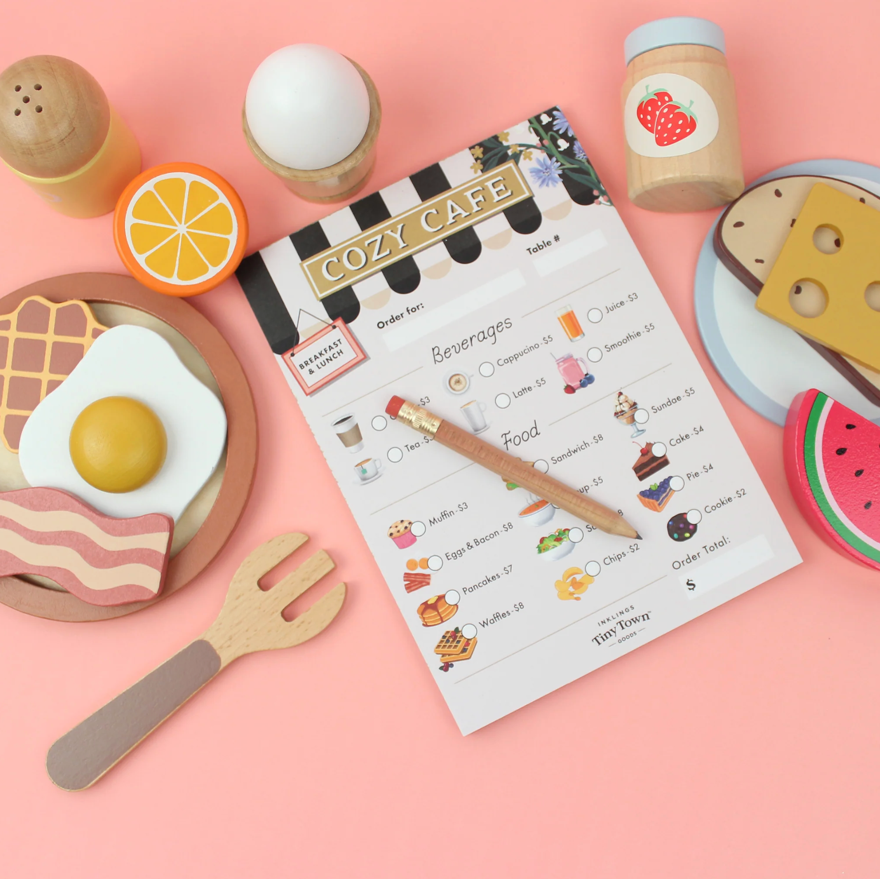 Cozy Cafe Tiny Town Pretend Play Notepad - Inklings Paperie