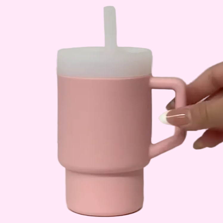 Pink Kids Silicone Tumbler - Nibble & Rest