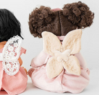 Beige Velvet Dolls Fairy Wings - Nicci & Lu
