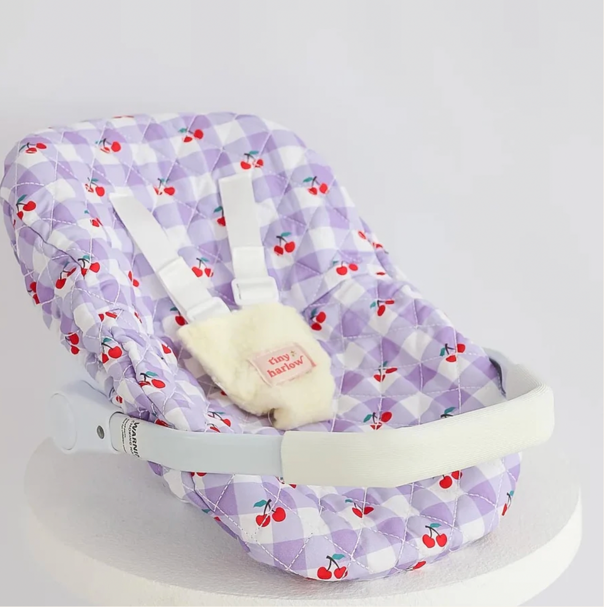 Cherry Gingham Baby Dolls Car Seat Capsule - Tiny Harlow