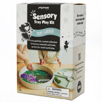 Jellystone Designs Fairy Garden Sensory Tray Play Kit with fairy figurine ladybugs flowers and sensory materials