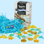 Jellystone Designs Under the Sea Sensory Tray Play Kit with ocean animals treasure chest and diver accessories