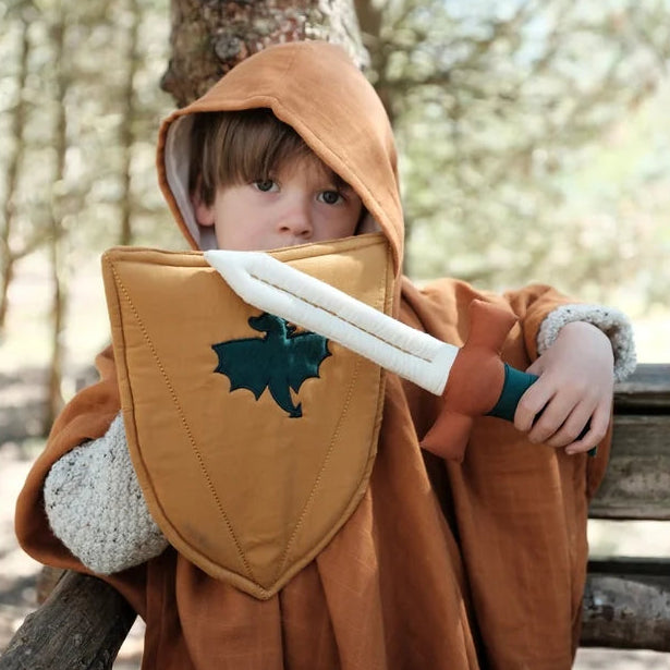 Fabelab Shield and Sword Role Play Set with dragon emblem