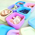 Rainbow Silicone Snack Containers (set of 6) - Munchii