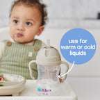 b.box sippy cup with weighted straw allowing drinking from any angle