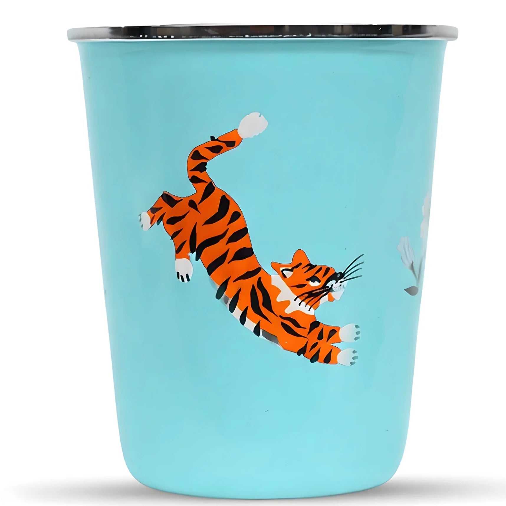 blue tiger stainless steel camping cup picnic folk
