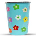 blue daisies stainless steel tumbler cup for camping outdoor by picnic folk
