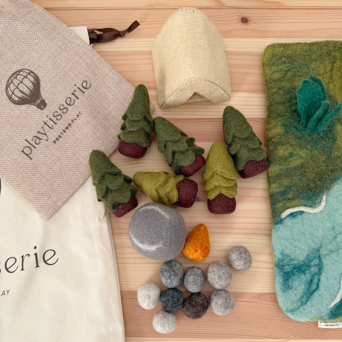 Camping Felt Play Mat & Accessories Bundle - Playtisserie