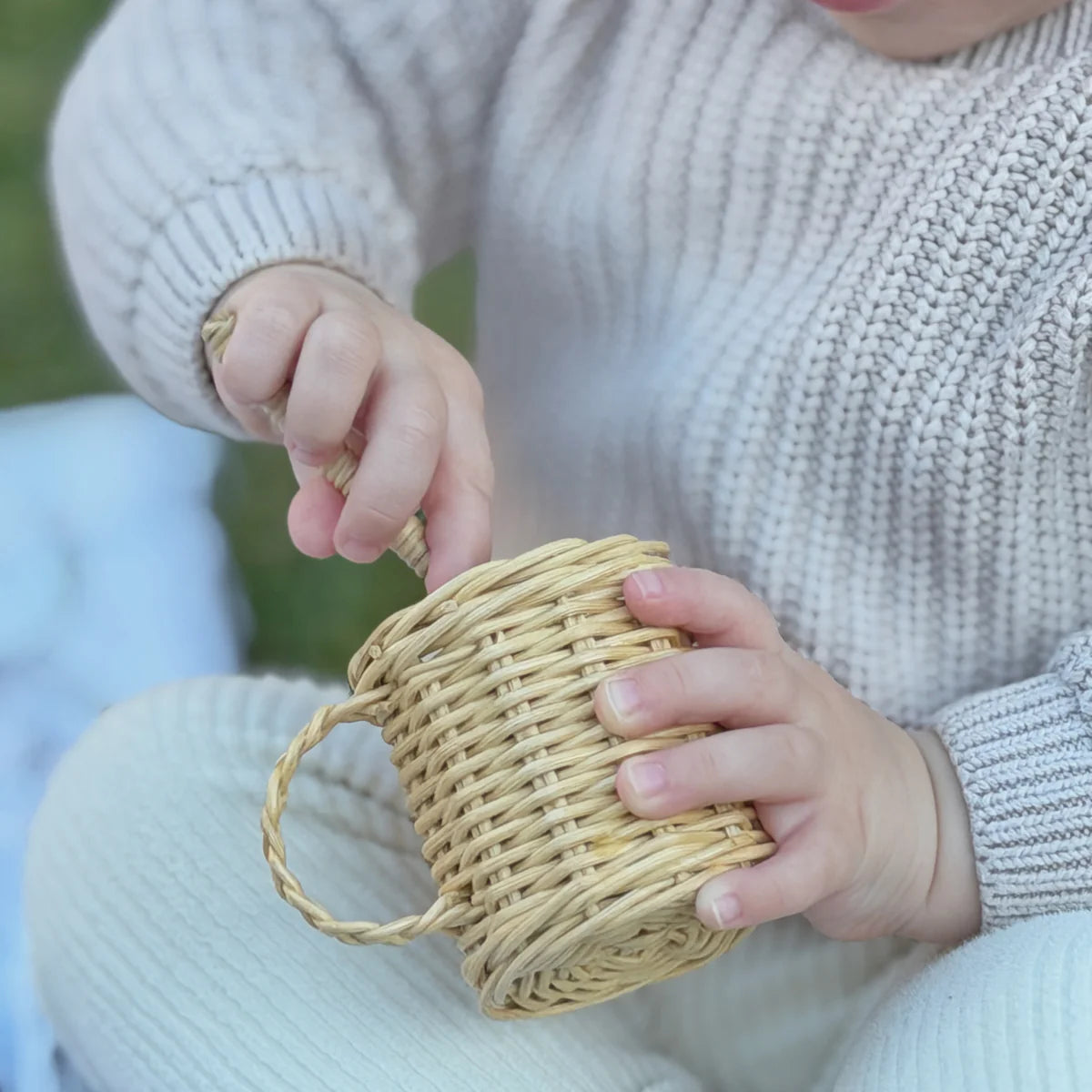 Rattan Teacup & Saucer Set - Playtisserie