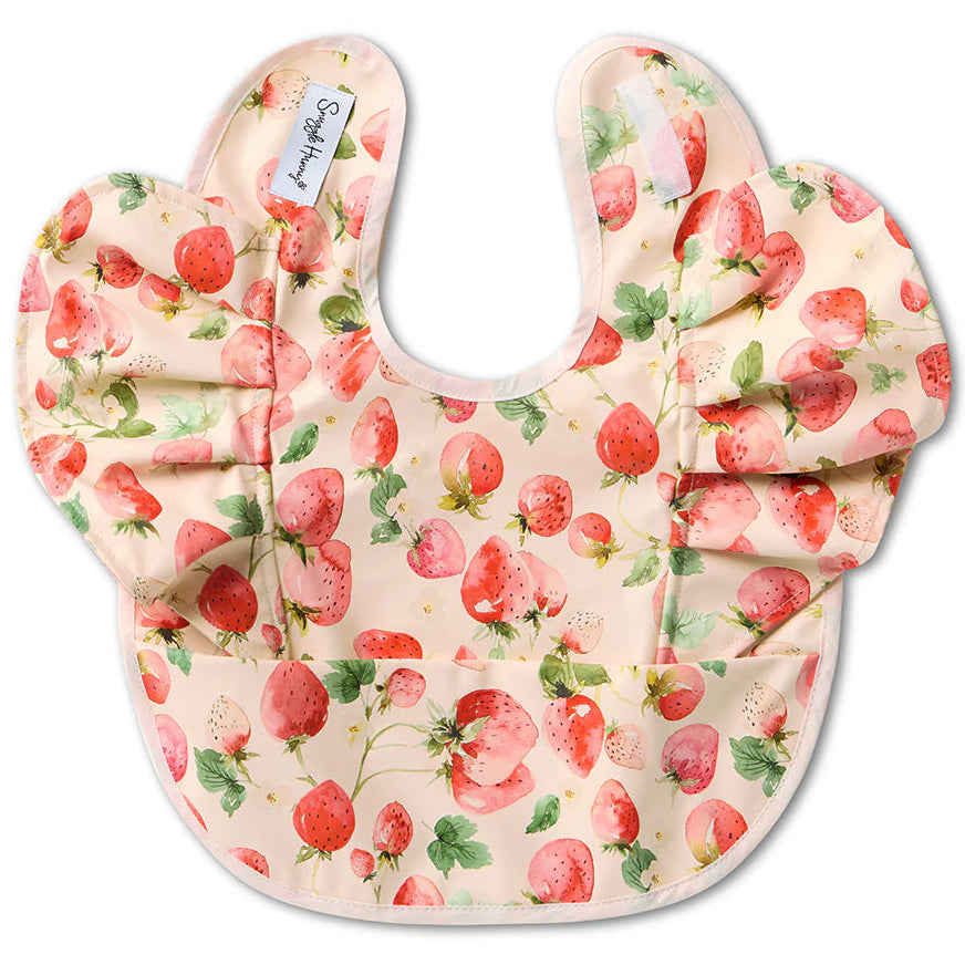 Strawberry Frill Snuggle Bib - Snuggly Hunny