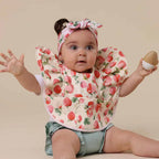 Strawberry Frill Snuggle Bib - Snuggly Hunny