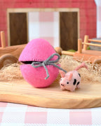 Spotted Piglet Felt Surprise Egg - Tara Treasures