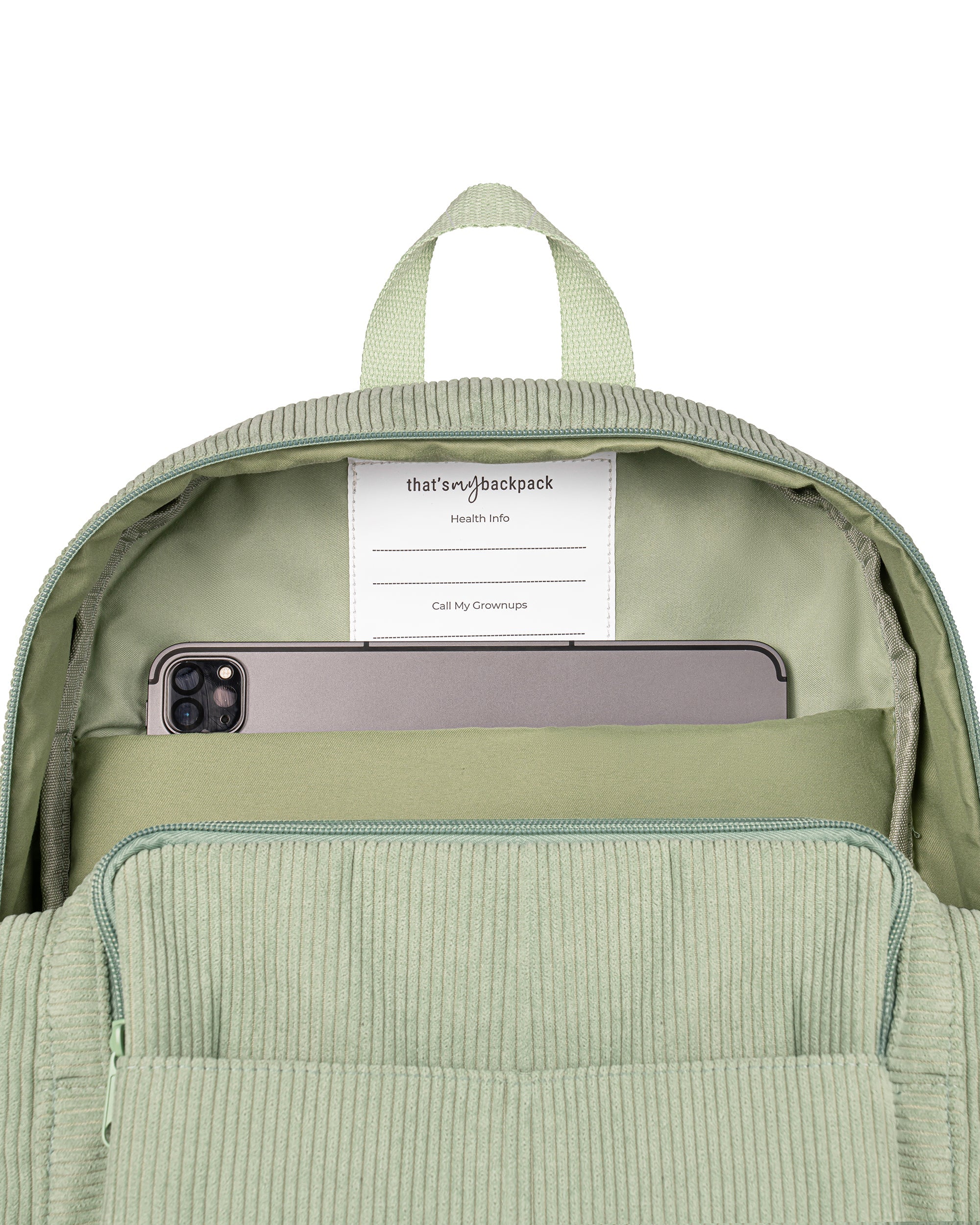 Corduroy Backpack | Sage