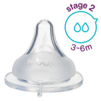 b.box anti-colic baby bottle teat stage 2 designed to support natural feeding