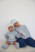 Little Brother announcement baby romper by Blossom and Pear