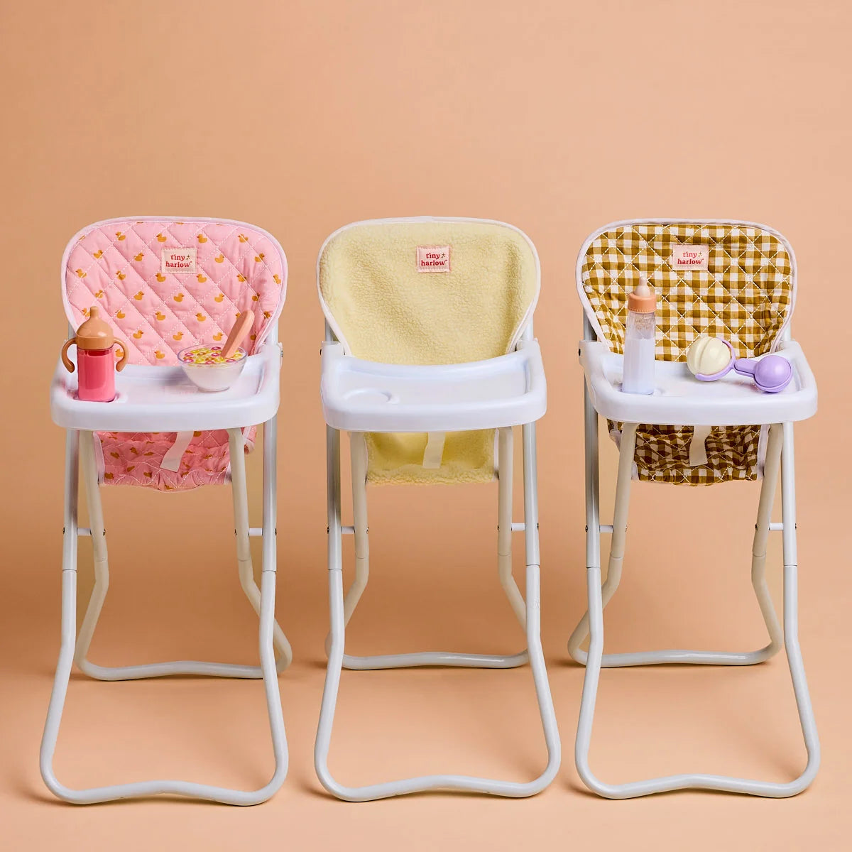 Pink Ducky Baby Doll Highchair - Tiny Harlow