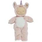 Sugarpie Pink Unicorn Cozy Dinkum doll full view plush toy