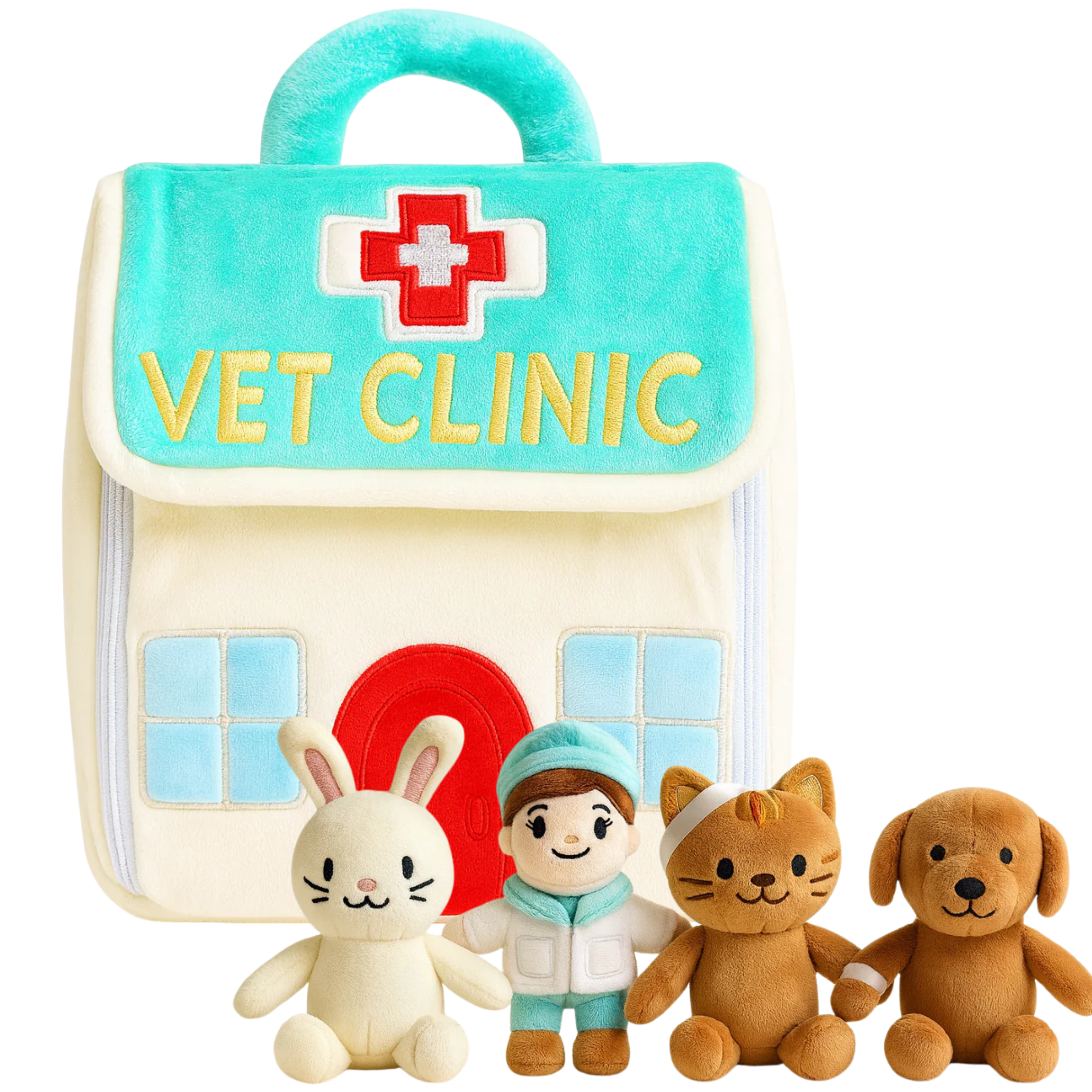 Plushy Tails Vet Clinic Playset - Plushy Pals