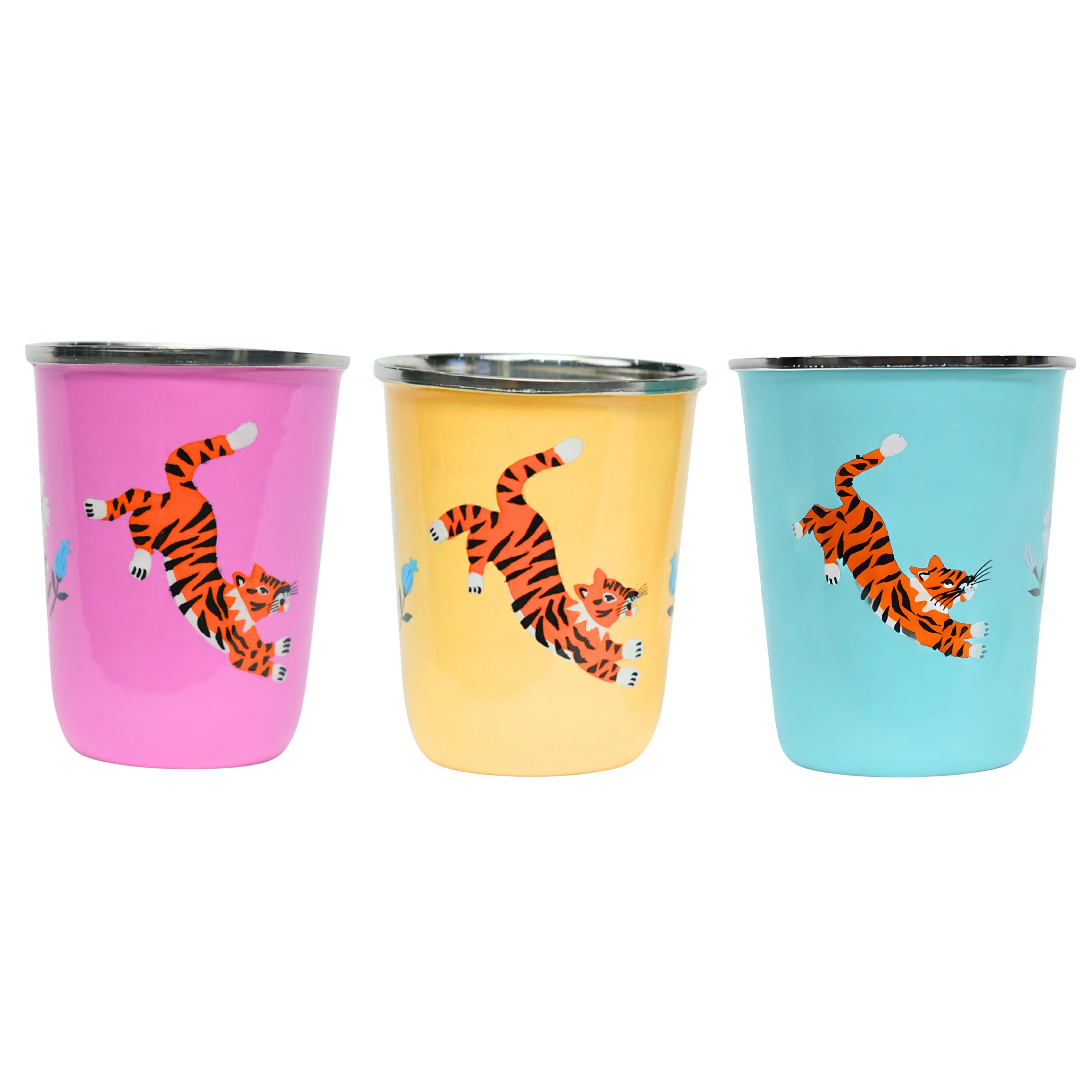 tiger stainless steel tiger tumbler cups colourful picnic folk
