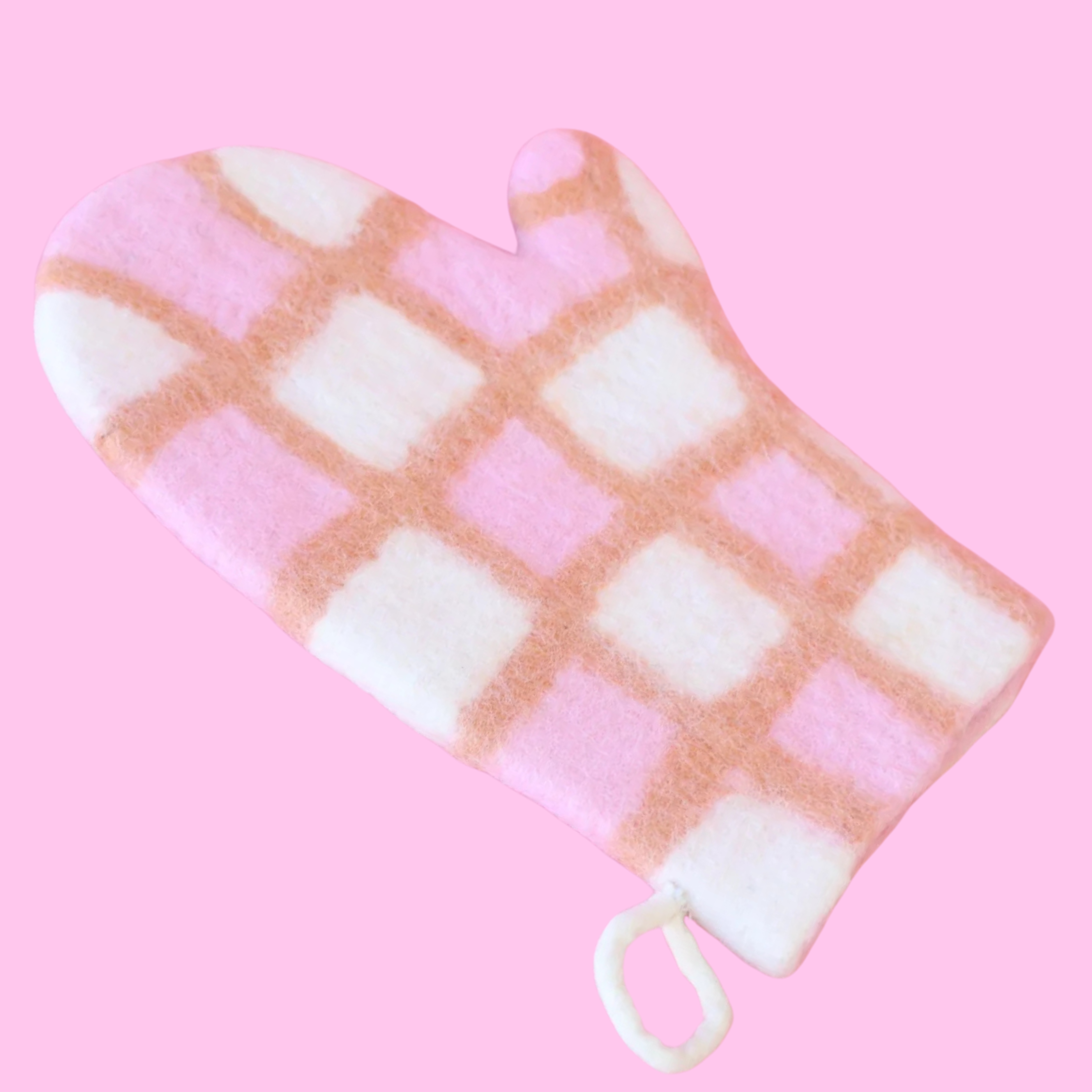 Gingham Kids Felt Oven Mitt - Juni Moon