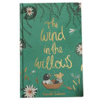 The Wind in the Willows collector’s edition hardback book with green illustrated cover and gold foil lettering by Kenneth Grahame