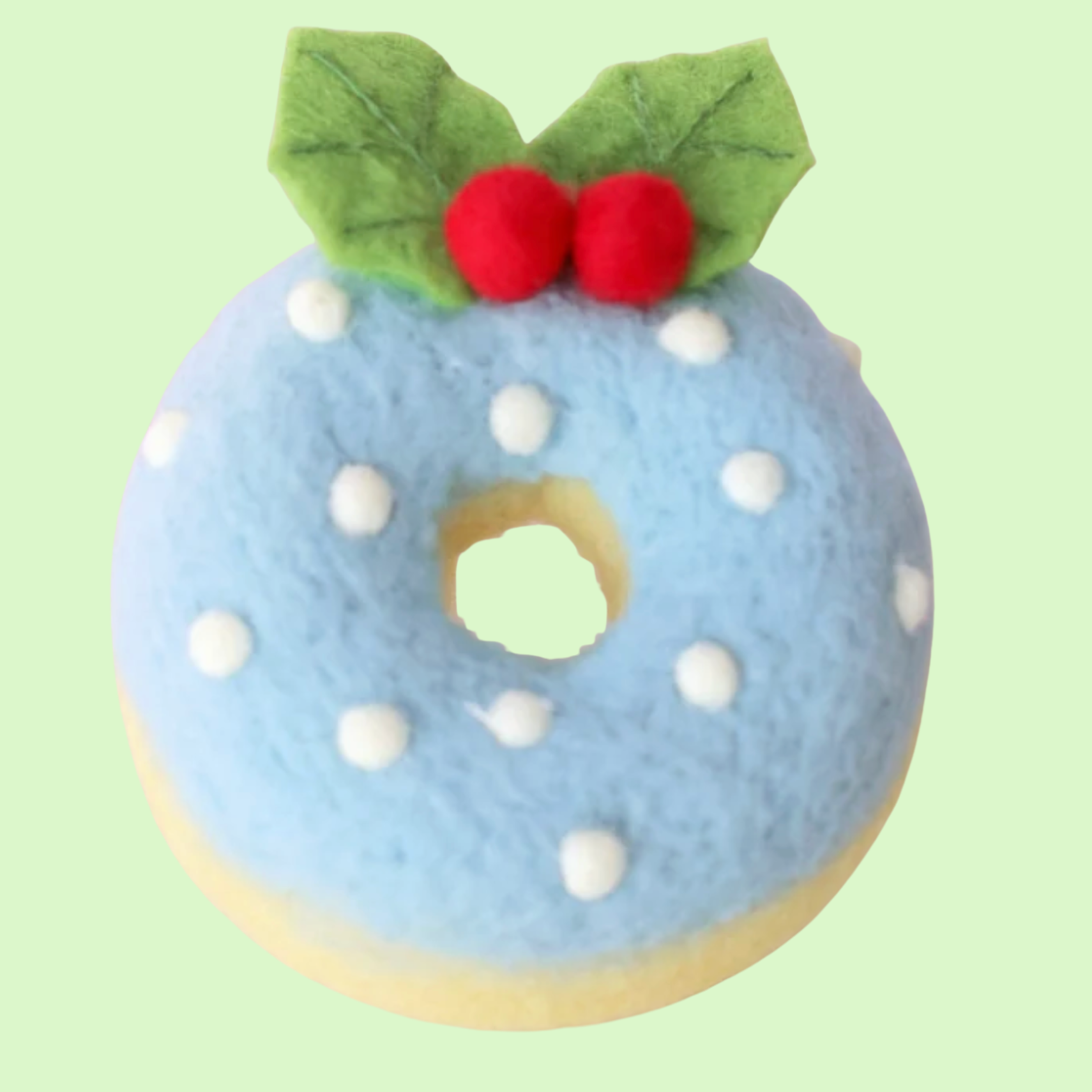 Blue Snow Festive Felt Donut - Juni Moon