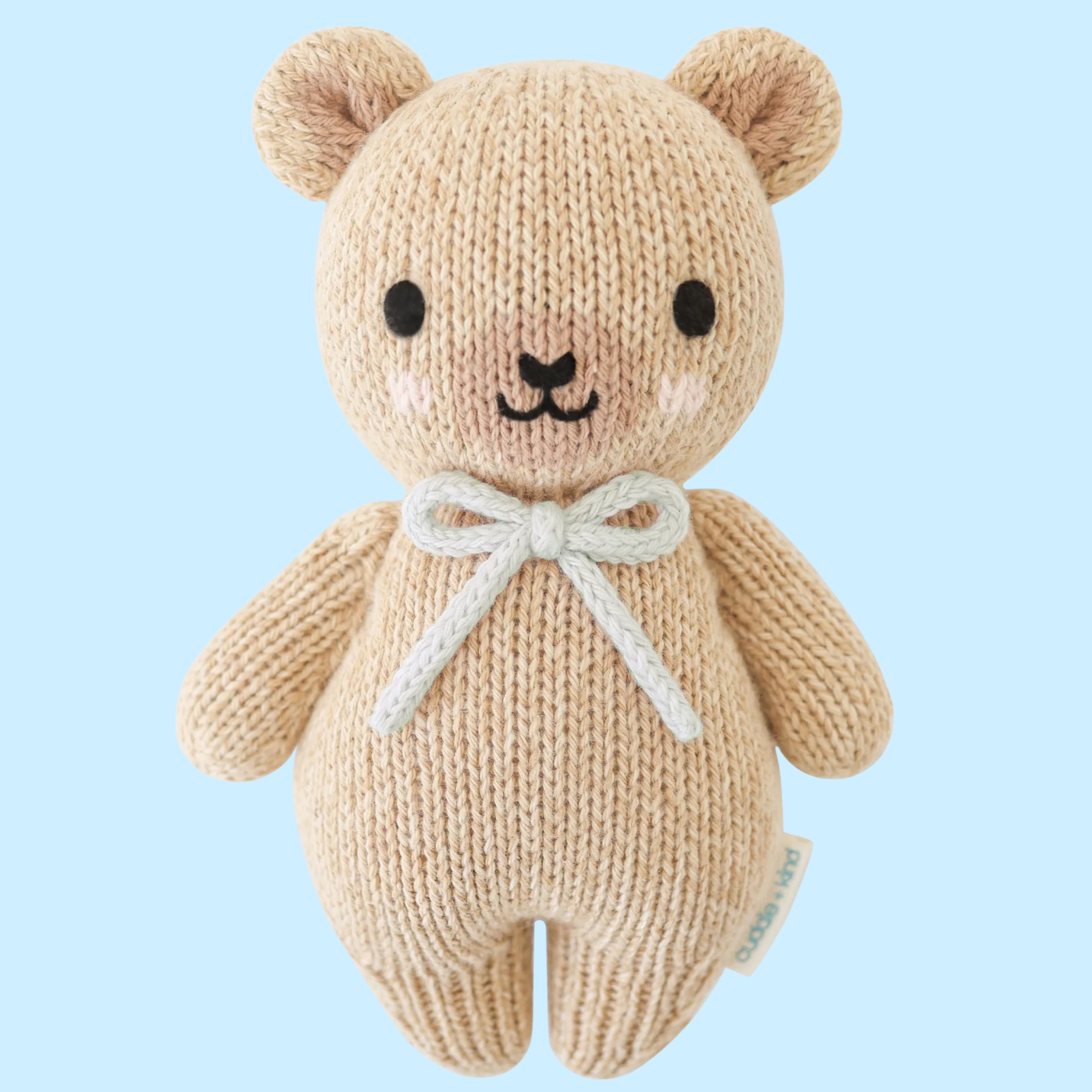Baby Honey Bear (blue bow) - Cuddle+Kind
