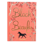 cover of Black Beauty collector’s edition hardback book with illustrated cover and gold foil lettering by Anna Sewell
