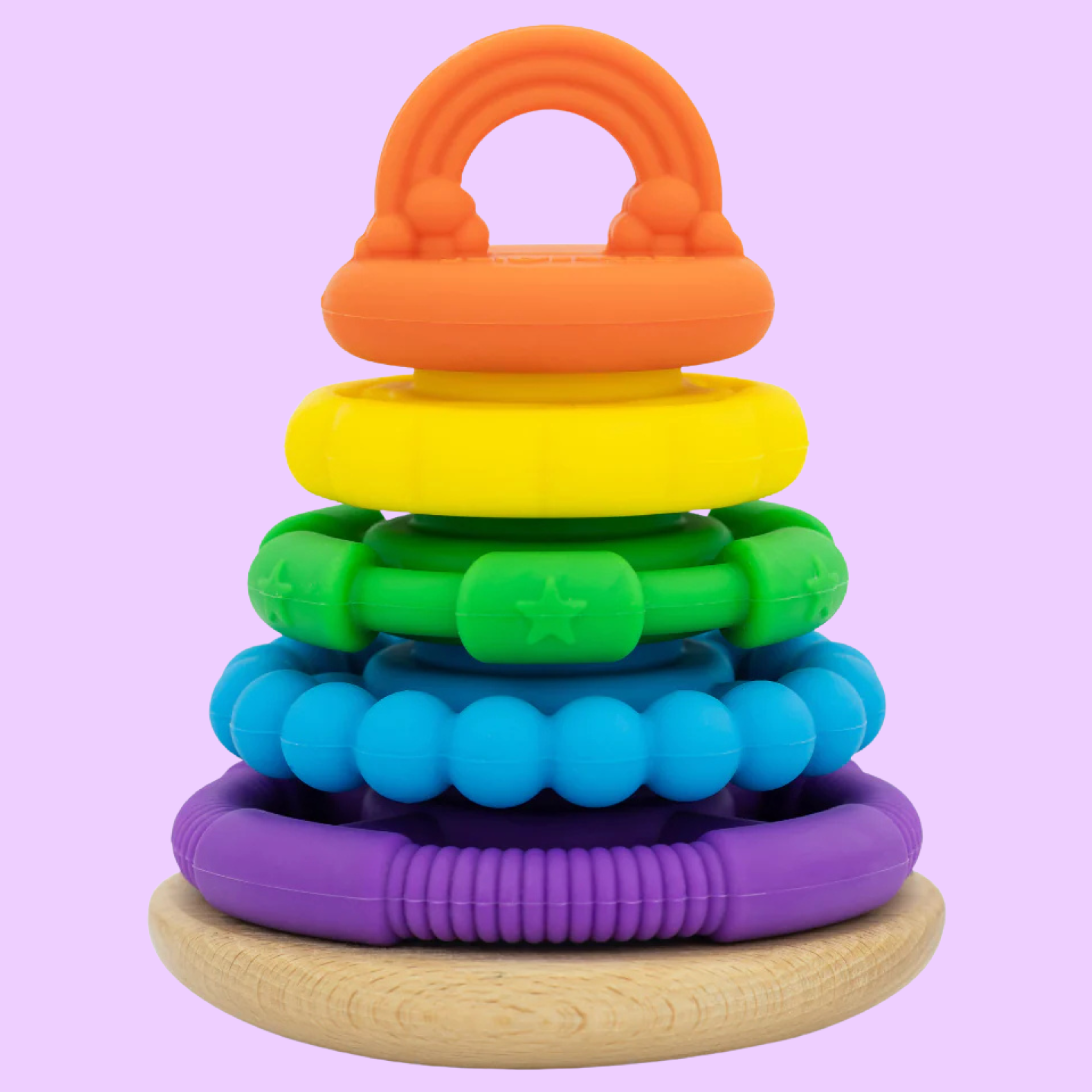 Rainbow Silicone Wobble Stacker - Jellystone Designs