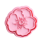 stock image of playdough/clay stamp and cutter. Eco-friendly sensory play tool by brand playsense perfect for creative and imaginative play. can also be used for cookies and baking. pictured is poppy flower
