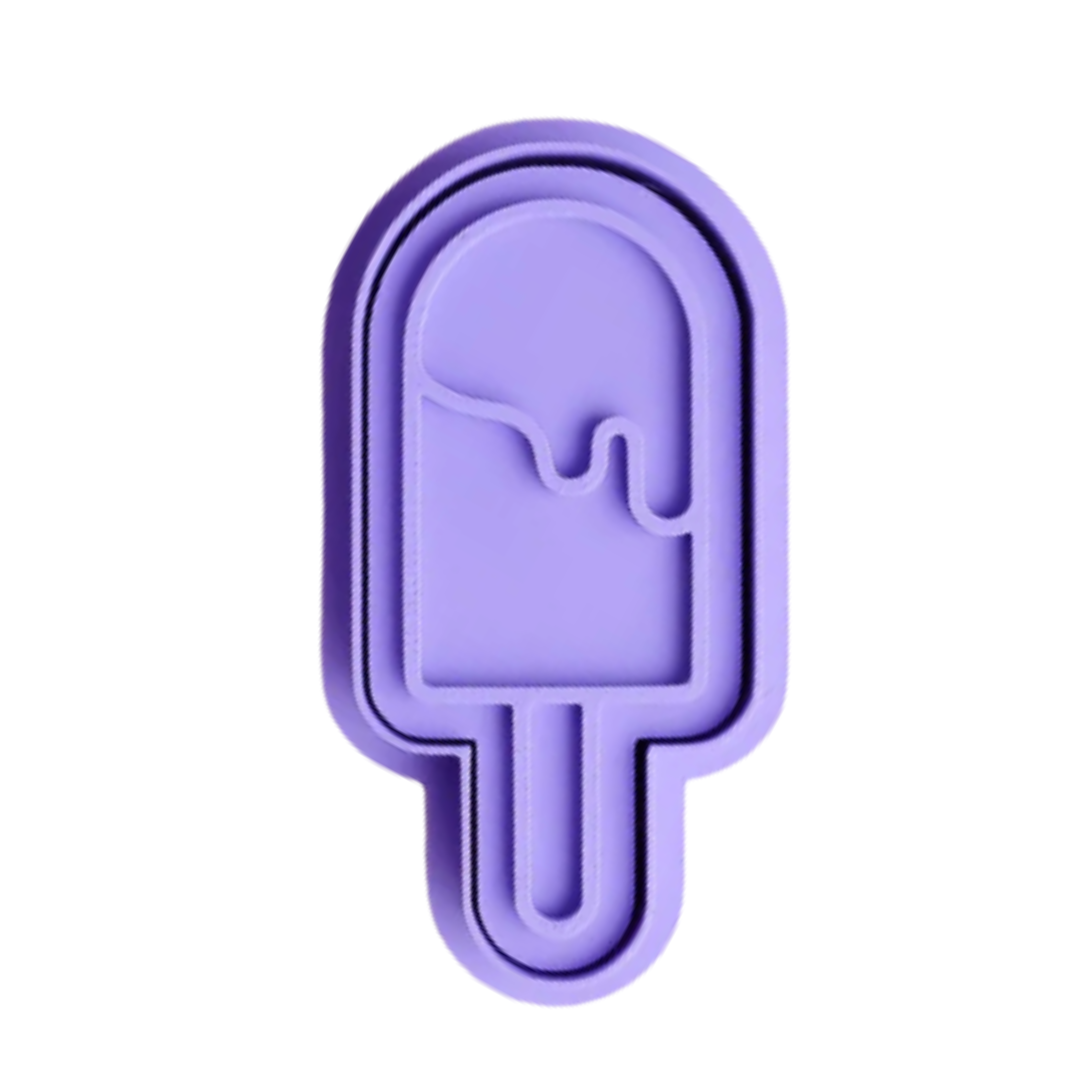 stock image of playdough/clay stamp and cutter. Eco-friendly sensory play tool by brand playsense perfect for creative and imaginative play. can also be used for cookies and baking. pictured is popsicle