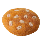 stock image felt Anzac biscuit toy handmade wool pretend play food oat cookie Juni Moon