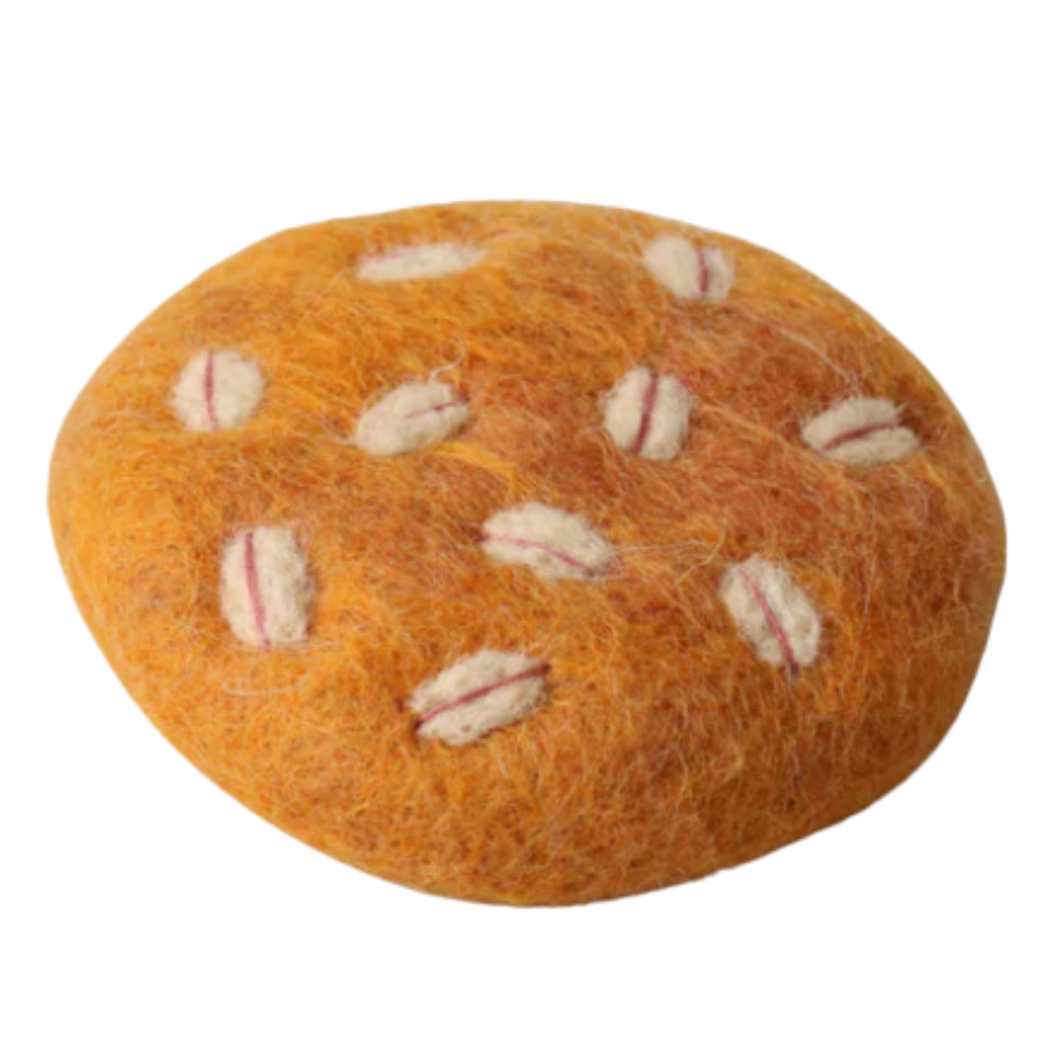 stock image felt Anzac biscuit toy handmade wool pretend play food oat cookie Juni Moon