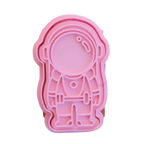 stock image of playdoughc/clay stamp and cutter. Eco-friendly sensory play tool perfect for creative and imaginative play. can also be used for cookies and baking. pictured is astronaut explorer
