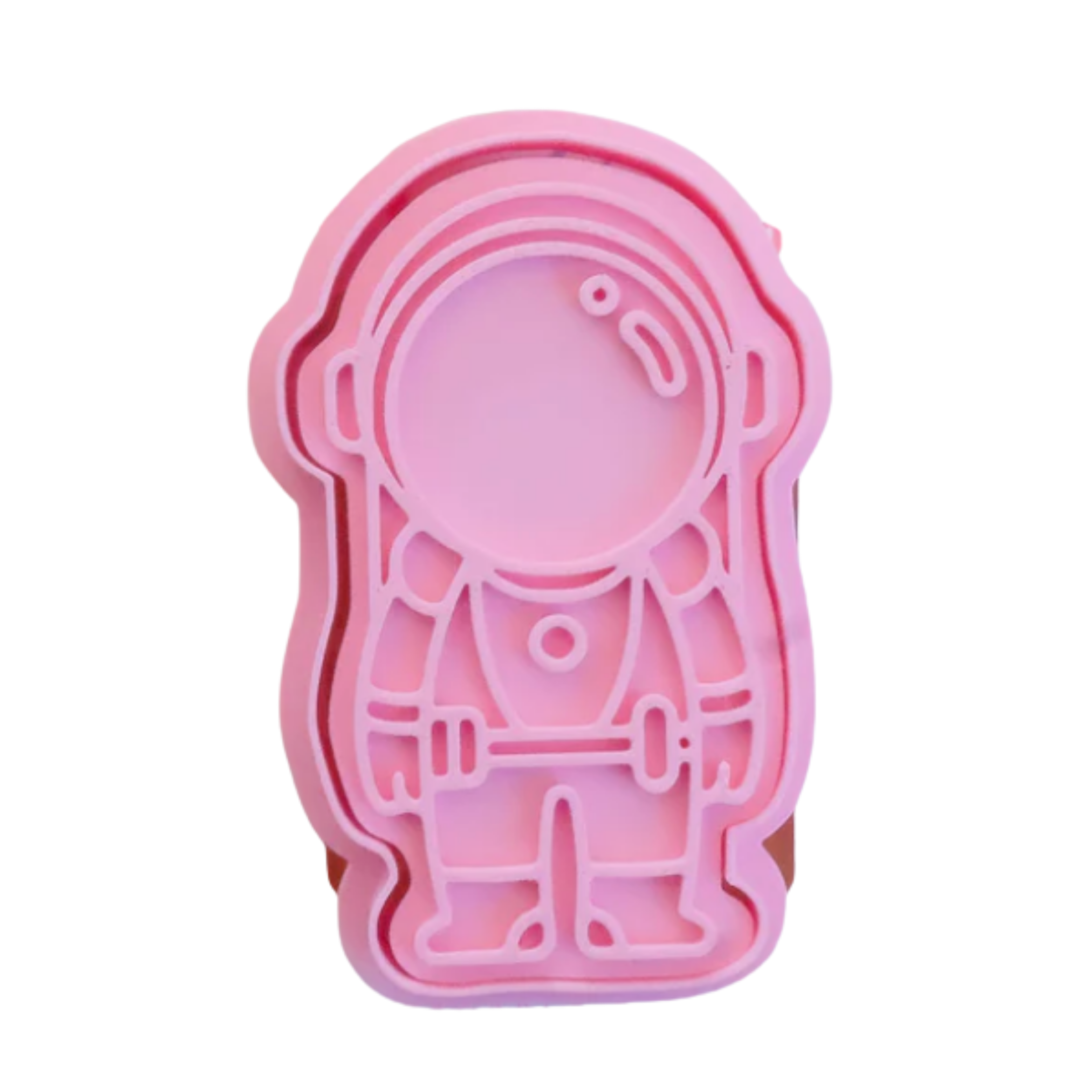stock image of playdoughc/clay stamp and cutter. Eco-friendly sensory play tool perfect for creative and imaginative play. can also be used for cookies and baking. pictured is astronaut explorer