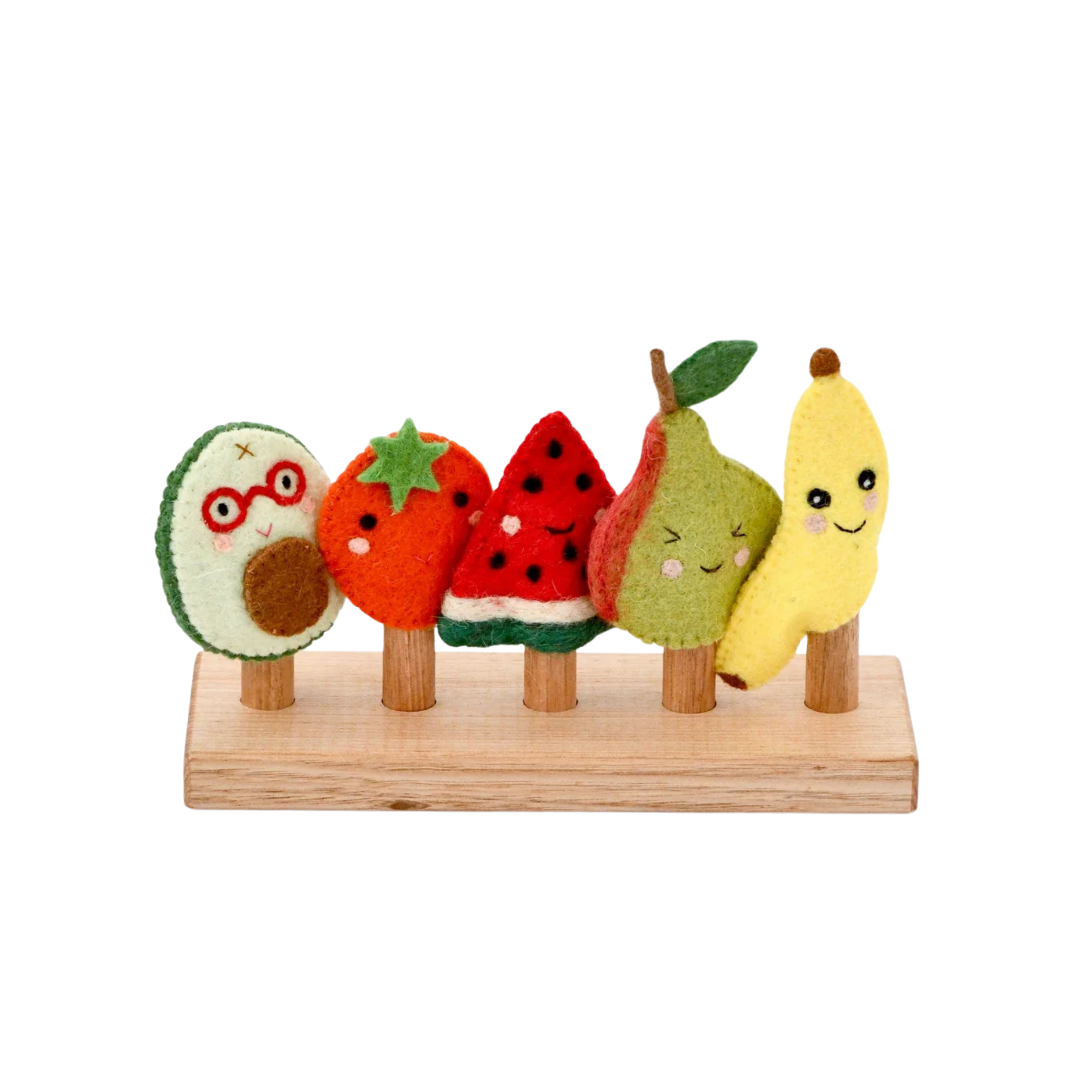 Fruits Felt Finger Puppet Set - Tara Treasures