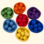 Rainbow Felt Bowls & Balls Set - Playtisserie