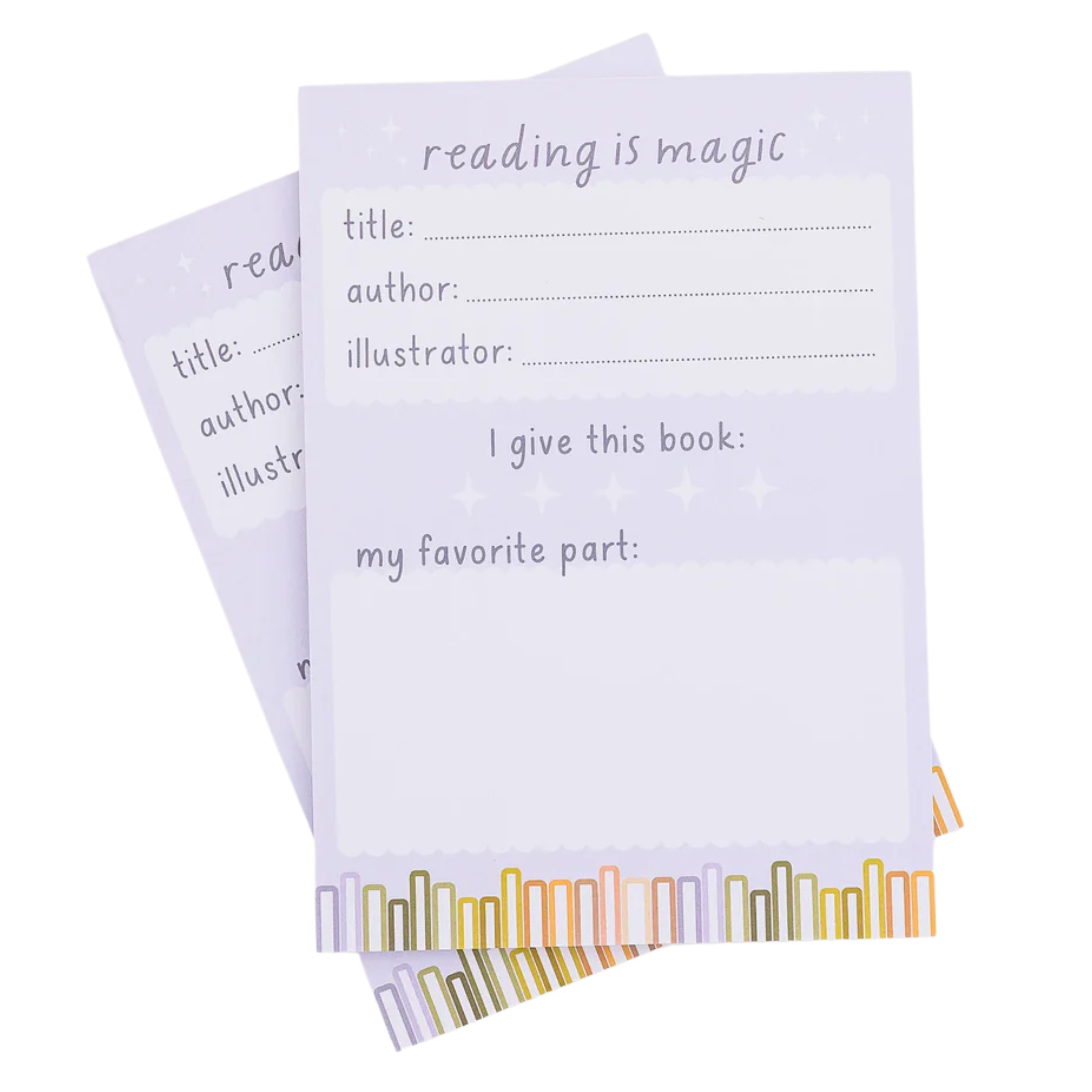 Library Book Review Pretend Play Notepad - Oh, Little Wren