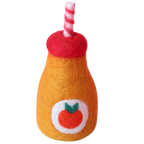 felt orange juice toy handmade wool pretend play doll drink bottle Juni Moon