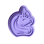 stock image of playdough/clay stamp and cutter. Eco-friendly sensory play tool by brand playsense perfect for creative and imaginative play. can also be used for cookies and baking. pictured is magic unicorn