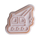 stock image of playdough/clay stamp and cutter. Eco-friendly sensory play tool by brand playsense perfect for creative and imaginative play. can also be used for cookies and baking. pictured is crane