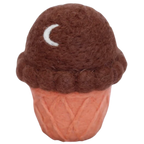 felt chocolate ice cream cone toy handmade wool pretend play dessert moon detail Juni Moon