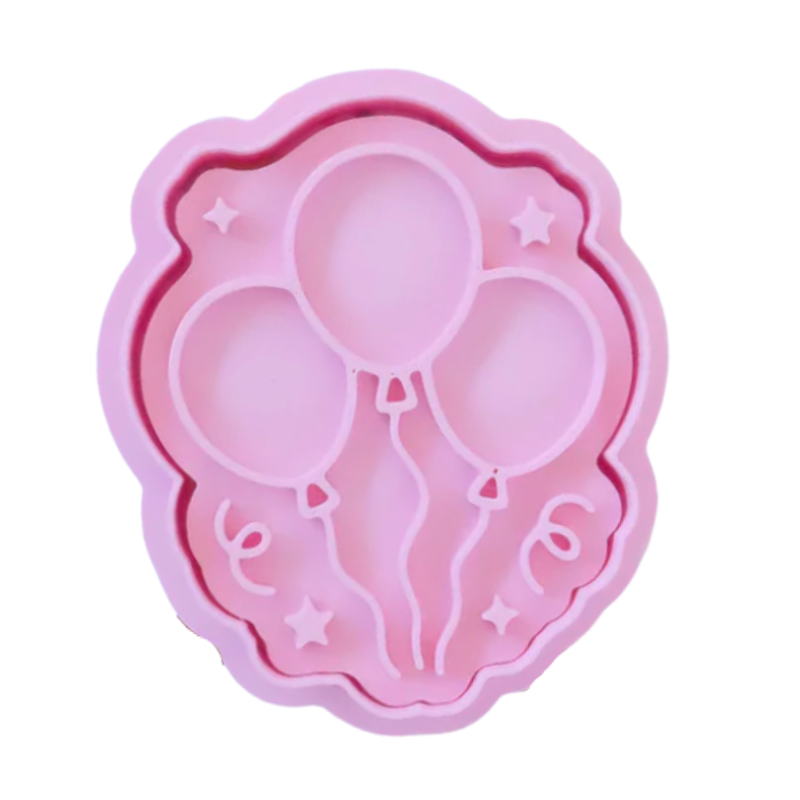  stock image of playdoughc/clay stamp and cutter. Eco-friendly sensory play tool perfect for creative and imaginative play. can also be used for cookies and baking. pictured is balloons