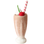 felt chocolate milkshake toy handmade wool pretend play drink diner Juni Moon
