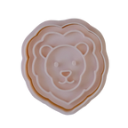 stock image of playdough/clay stamp and cutter. Eco-friendly sensory play tool by brand playsense perfect for creative and imaginative play. can also be used for cookies and baking. pictured is lion