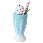 felt blue heaven milkshake toy handmade wool pretend play drink diner Juni Moon